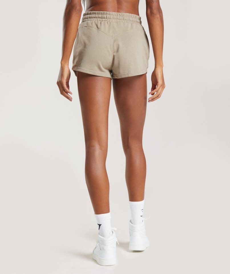 Women's Gymshark Social Club Shorts Beige | NZ 7OUXSD